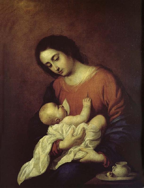 Francisco de Zurbaran The Virgin Mary and Christ oil painting image